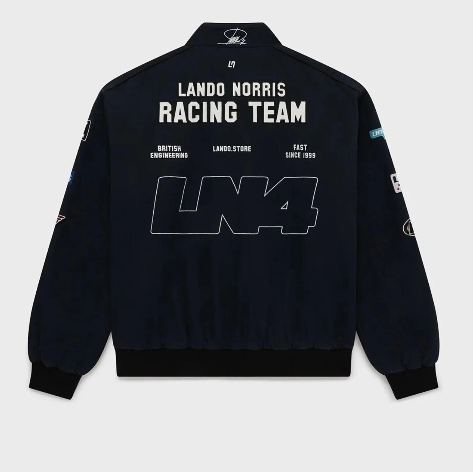 Lando Norris F1 Racing Bomber Replica Jacket LN4 Formula 1 Varsity
