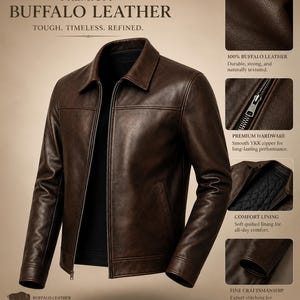 W.b. Place Leather Jacket - Etsy