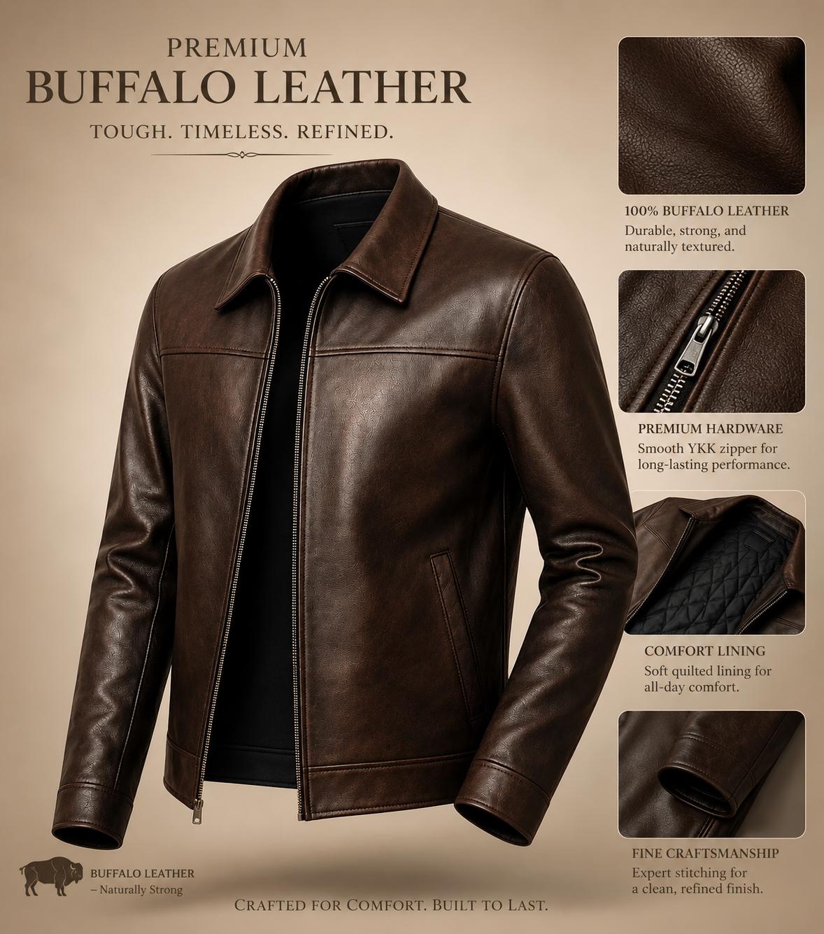 W.b. Place Leather Jacket - Etsy