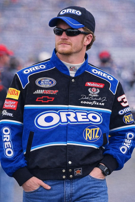Oreo NASCAR Racing Jacket – Blue & Black Vintage Motorsport Bomber