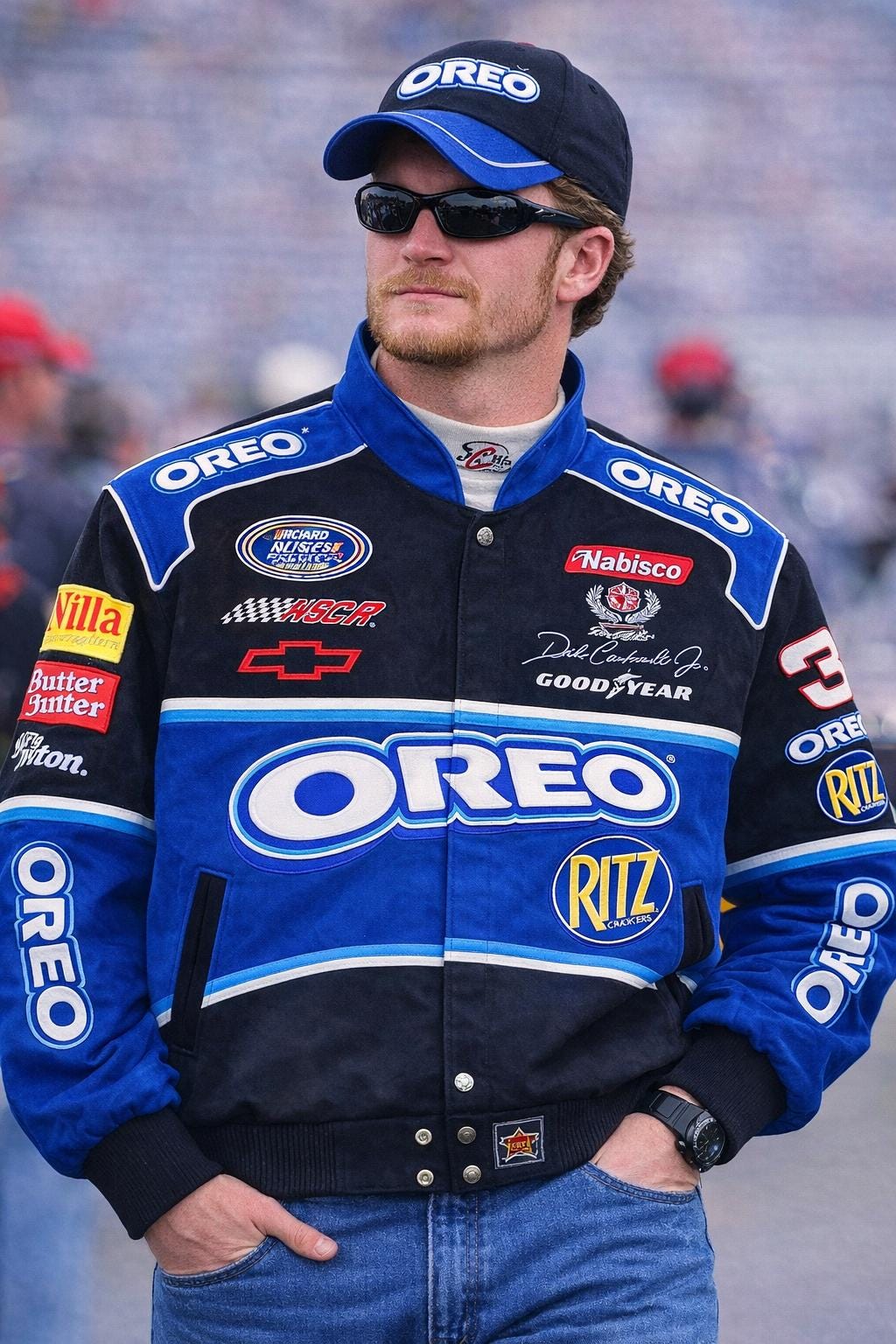 Buy Oreo NASCAR Racing Jacket – Blue & Black Vintage Motorsport