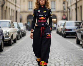 Body de mujer de F1 2026 para fans de Max Verstappen: Red Bull White Racing Base Layer Street Style Sublimación Sportswear