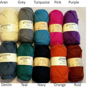 100% British wool aran weight image 1