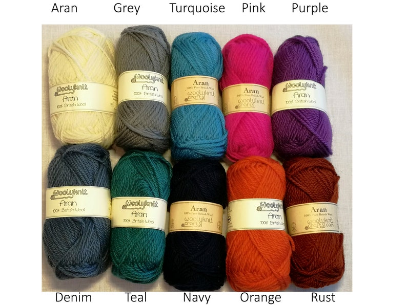 100 British wool aran weight Etsy