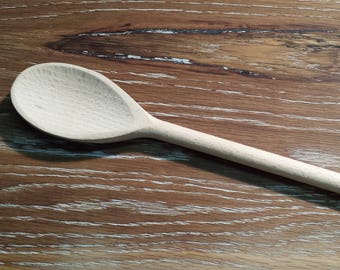 SPOON SPOON in BEECH wood, with personalized engraving, made in Italy, 25 cm
