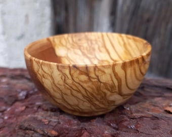 CIOTOLA ciapèl TAZZA in LEGNO di ulivo, tornita a mano, artigianale - Non incollata, pezzo unico - Handmade Bowl Olive Wood Wooden