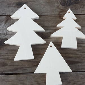 Christmas tree SHAPES SILHOUETTES in plywood, with hole for hanging, to decorate-Christmas decorations