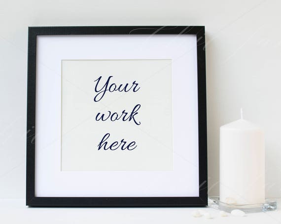 Black Frame Mockup Square Mockup Beach Mockup Shell Mockup