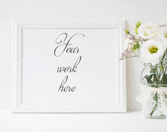 Frame Mock Up Horizontal Frame Mockup Floral Mockup Feminine Frame Mock Up Horizontal Frame Mockup Floral Mockup Feminine