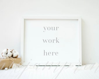 Horizontal Frame Mockup Boho White Frame Mockup Styled Stock Photography 8x10 Inch Hr Jpeg File Psd For Wedding Shots Stationery The Amazing Mockups Idea