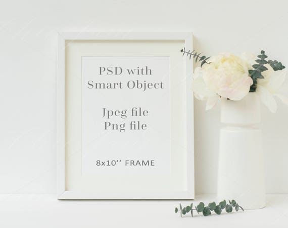 Frame Mockup 8x10 Inch Frame Floral Feminine Mockup Wedding