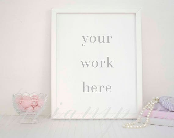 Frame Mockup 8x10 Inch White Frame Feminine Frame Mockup 8x10 Inch White Frame Feminine