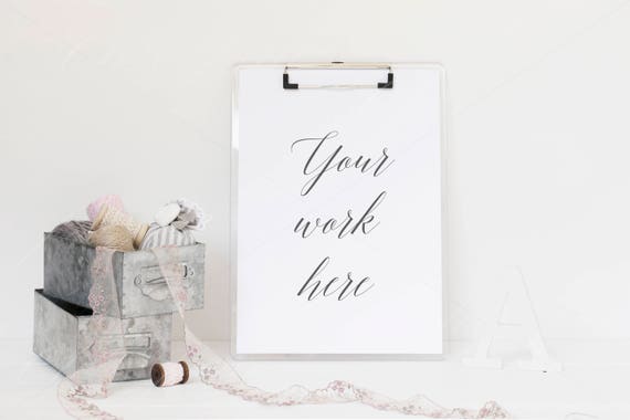A4 Clipboard Mockup Print Mockup Wedding Mock Up Styled