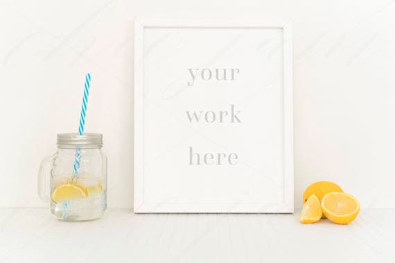 White Frame Mockup Vertical Frame Mockupstyled Stock