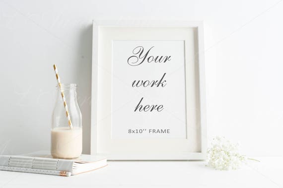 Floral Frame Mockup 8x10 Wedding Frame Mock