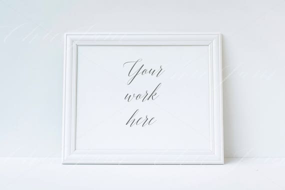 Horizontal Frame Mockup Plain White Mock Up Styled