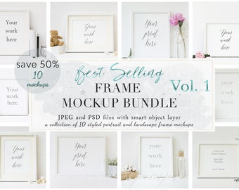 10 Floral Frame Mockup Bundle Styled Stock Photo High Etsy