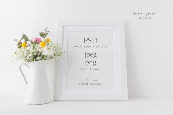 Floral Mockup 8x10 Frame Mockup Styled
