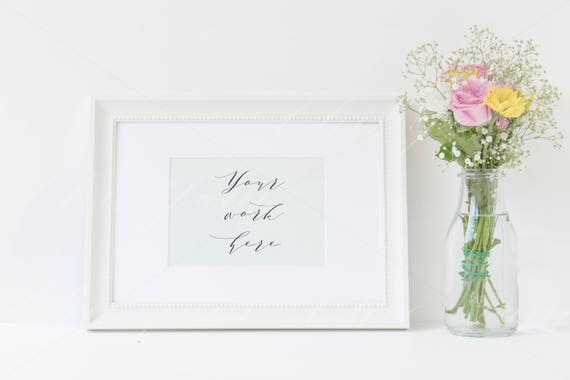 Frame Mockup Horizontal Frame Mock Up Floral Mockup Feminine Frame Mockup Horizontal Frame Mock Up Floral Mockup Feminine