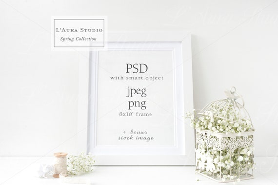Floral Frame Mockup 8x10 Frame Mockup