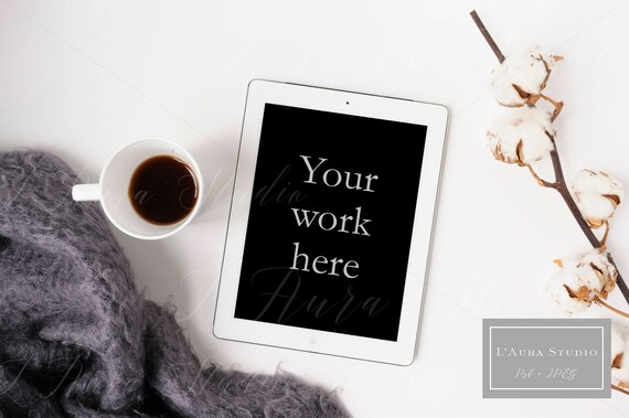 Ipad Mockup Flat Lay Mock Up Styled