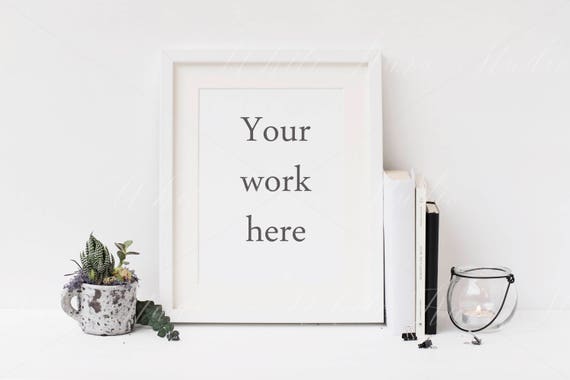 Frame Mockup 8x10 Inch Portrait Frame Styled Stock Etsy