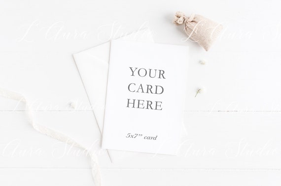 Greeting Card Mockup 5x7 Wedding Styled Stock Etsy