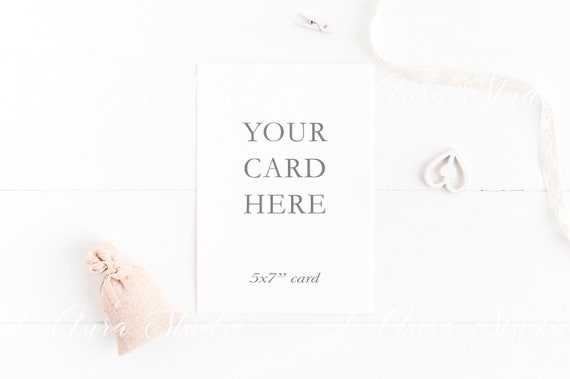 Download Wedding Invitation Mockup Psd Free 5x7 Card Etsy