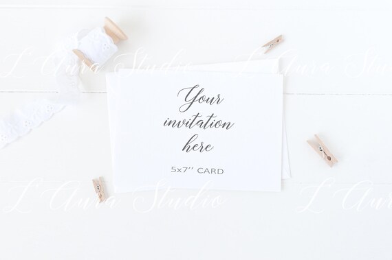 Download Invitation Card Mockup Psd With Smart Object Png And High Etsy
