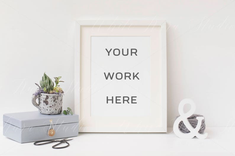 Frame Mockup 8x10 inch Portrait Frame Styled Stock Etsy