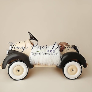 Antique Car Newborn Photography Digital Backdrop Composite Prop