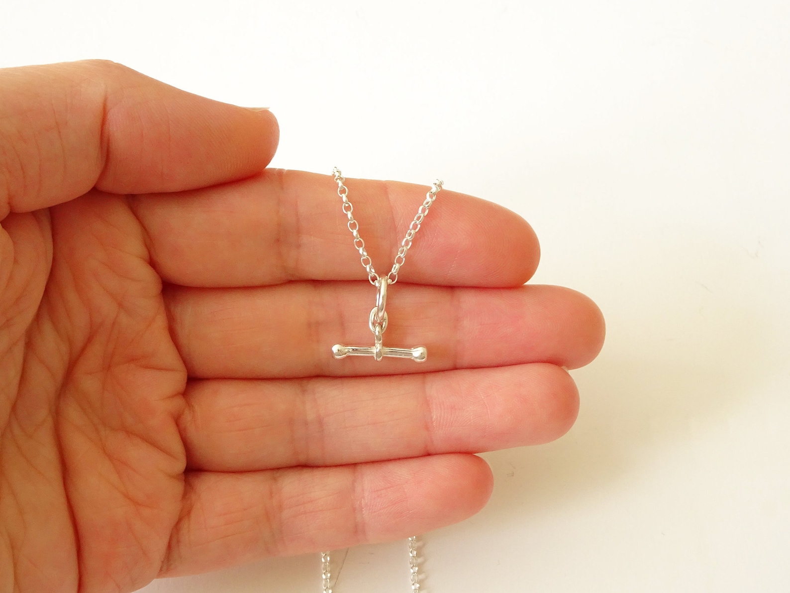 T Bar Necklace - Estée Lalonde Sterling Silver | Daisy London Jewellery