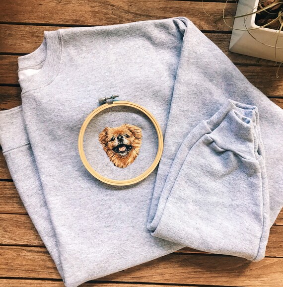 custom dog embroidered sweatshirt
