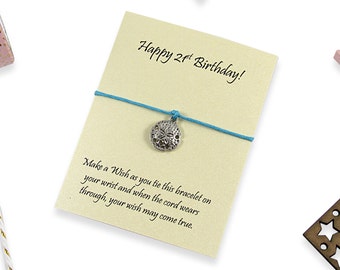 21st Birthday Gift Wish Bracelet, 21st Birthday ideas, Finally 21, Gift for 21st years, 21 today, 21st keepsake, 21st gift for her.