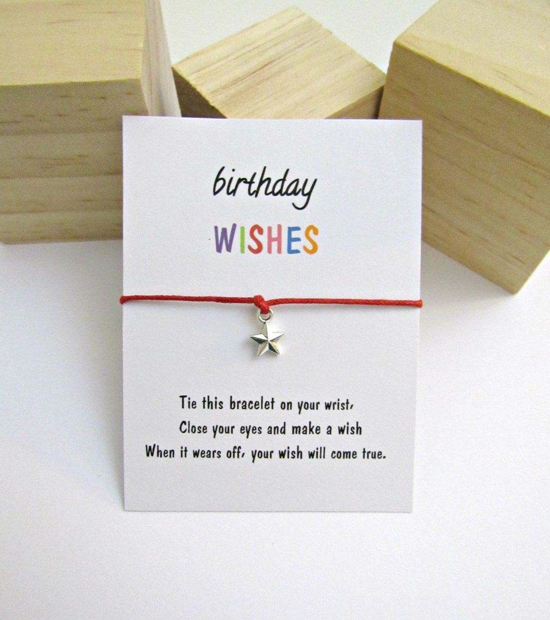 Wish Bracelet. Birthday Card. Make a Wish Bracelet. Birthday - Etsy