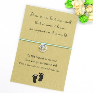 Infant Loss Jewelry. Baby Memorial Gift Wish Bracelet. Miscarriage bracelet. Miscarriage Jewelry. In Remembrance Wish Bracelet. Tiny Feet.