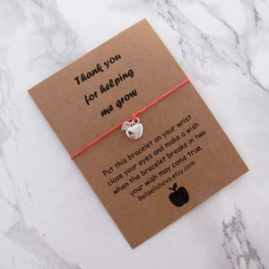 Teacher appreciation gift. Gifts for teacher. Teacher Gift.  Bracelet for teacher. Teacher wish bracelet.