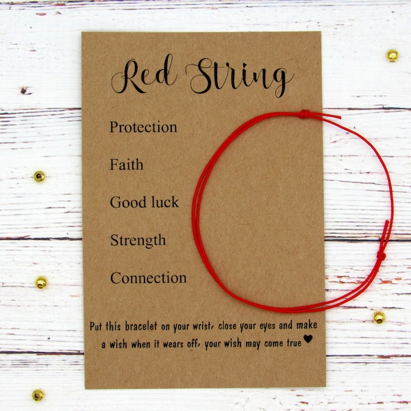 Red String Kabbalah Bracelet, Red protection bracelet, Good luck red string, Good luck bracelet, Red string of fate, Strength bracelet.