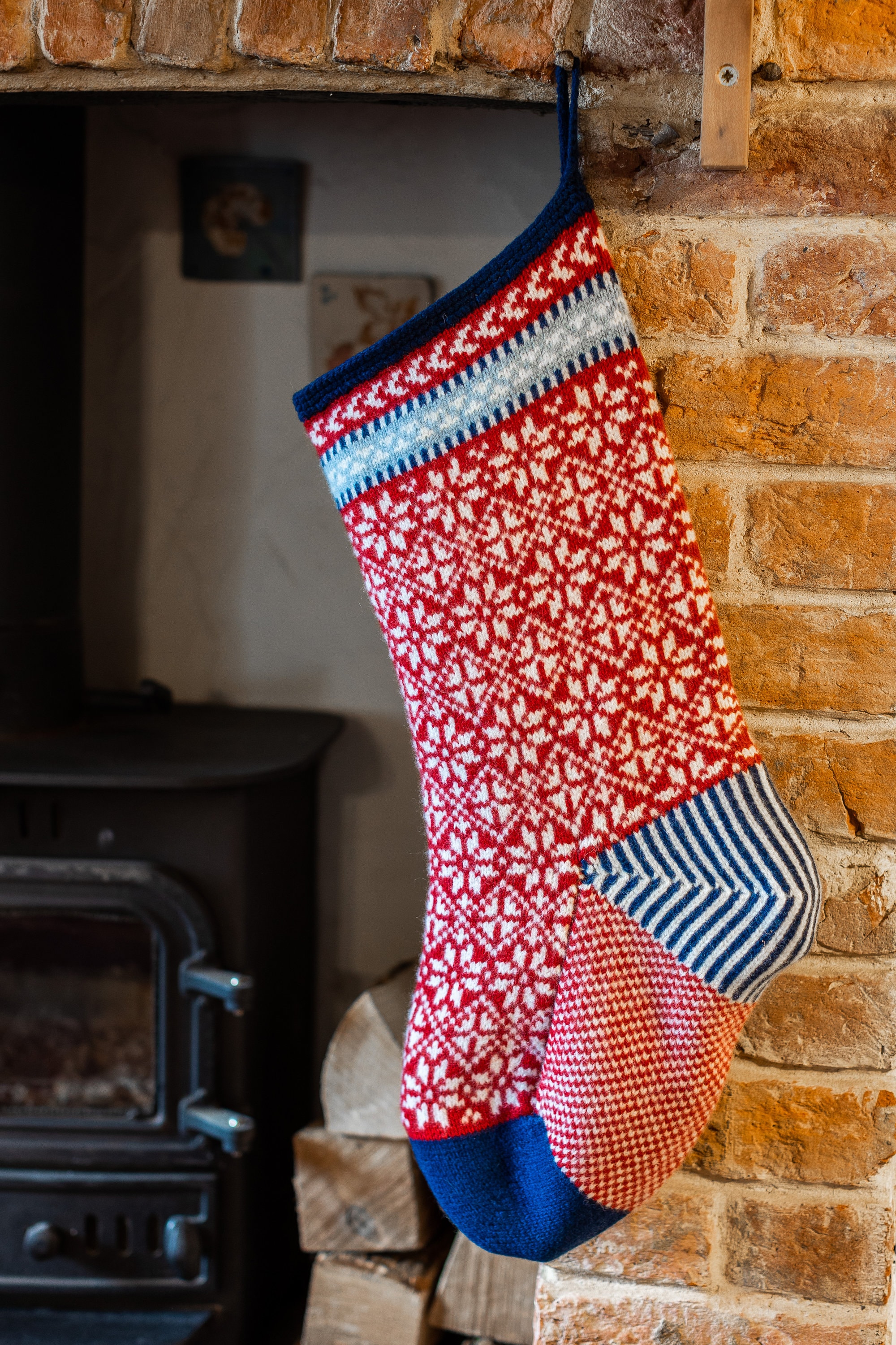 Snowflakes Christmas Stocking - Etsy