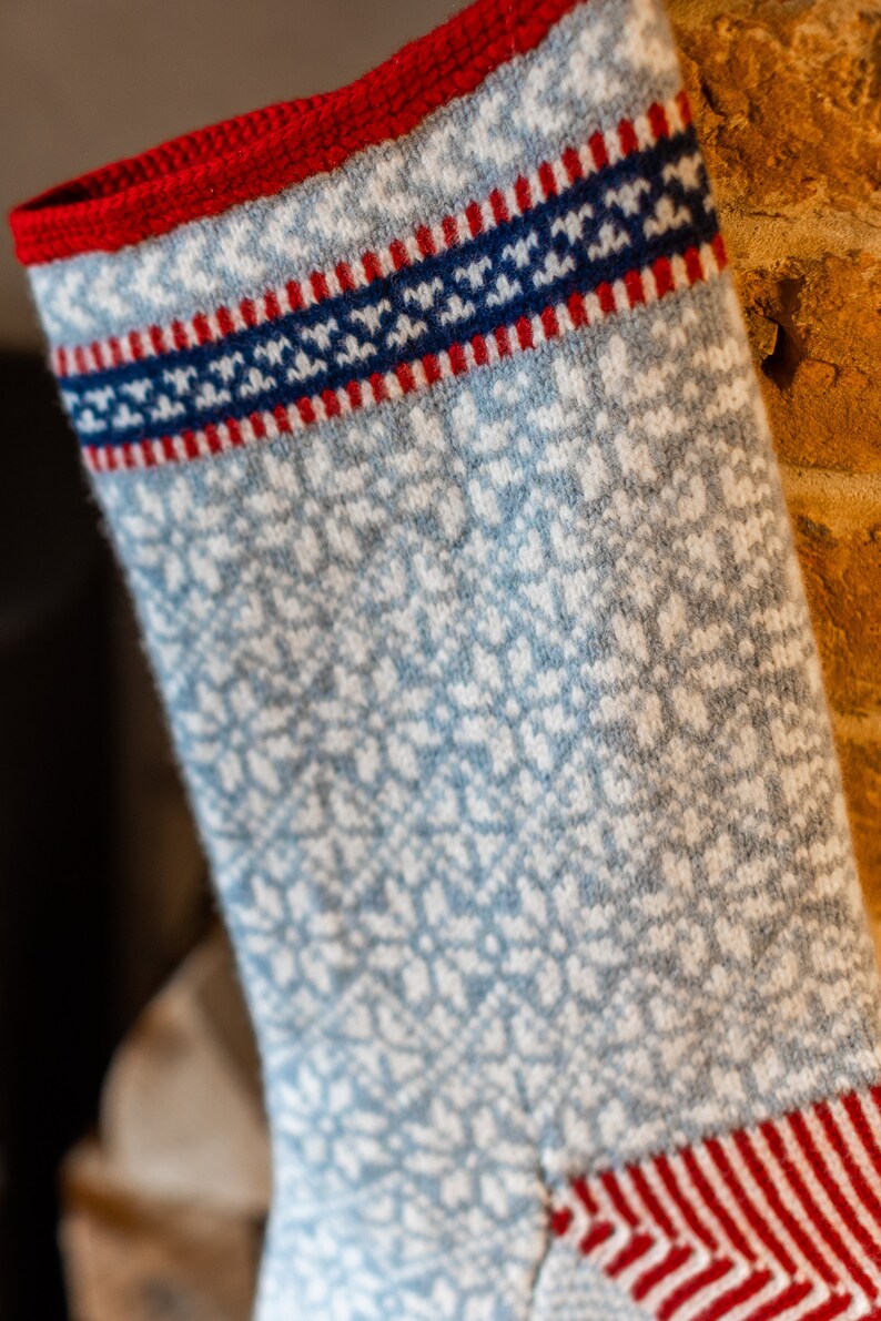 Snowflakes Christmas Stocking - Etsy