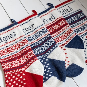 Chunky Oslo Christmas Stocking with personalised embroidered name