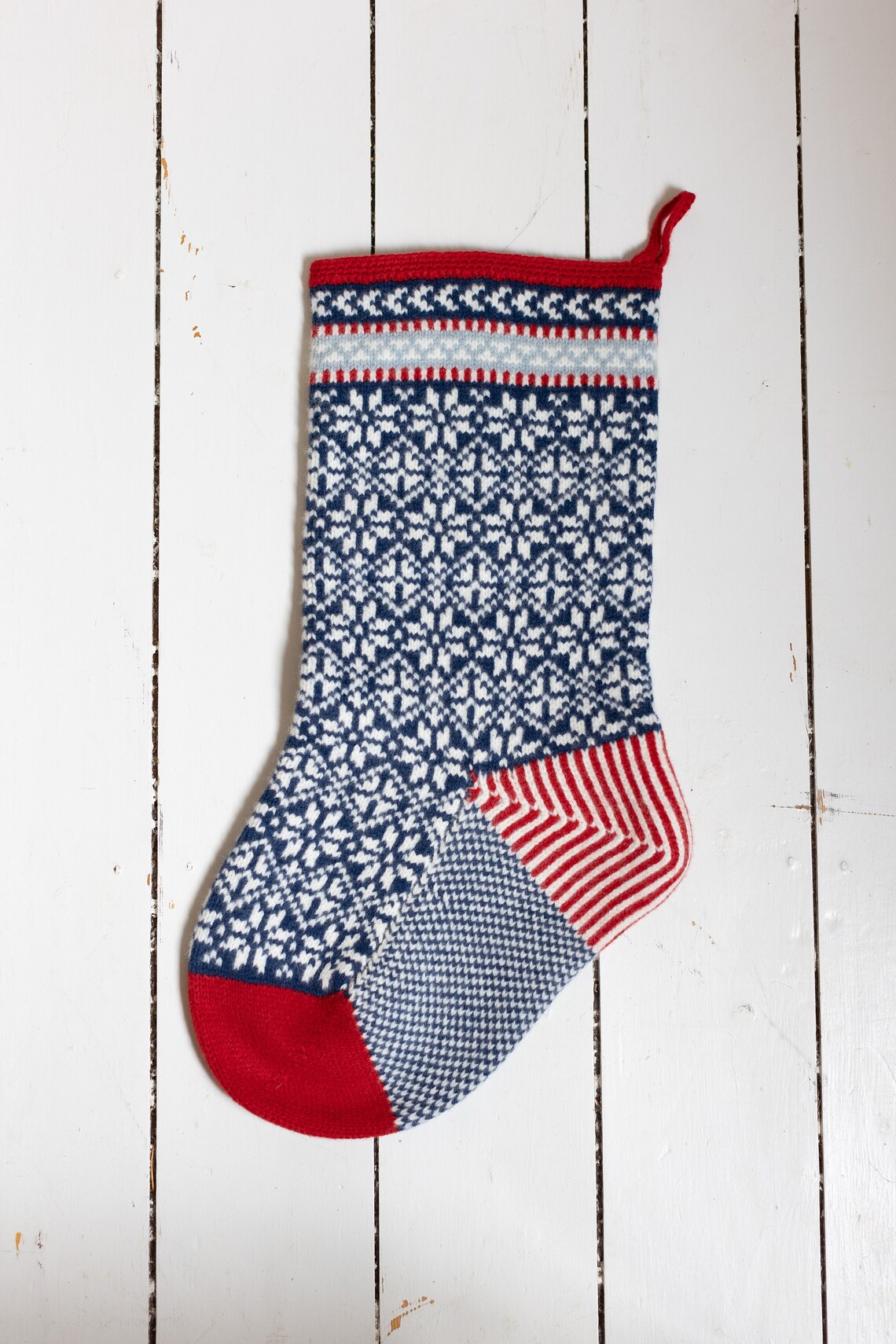 Snowflakes Christmas Stocking - Etsy