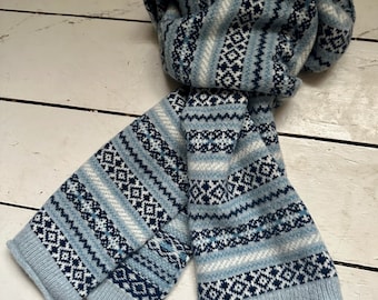Bufanda Fairisle de lana de cordero merino