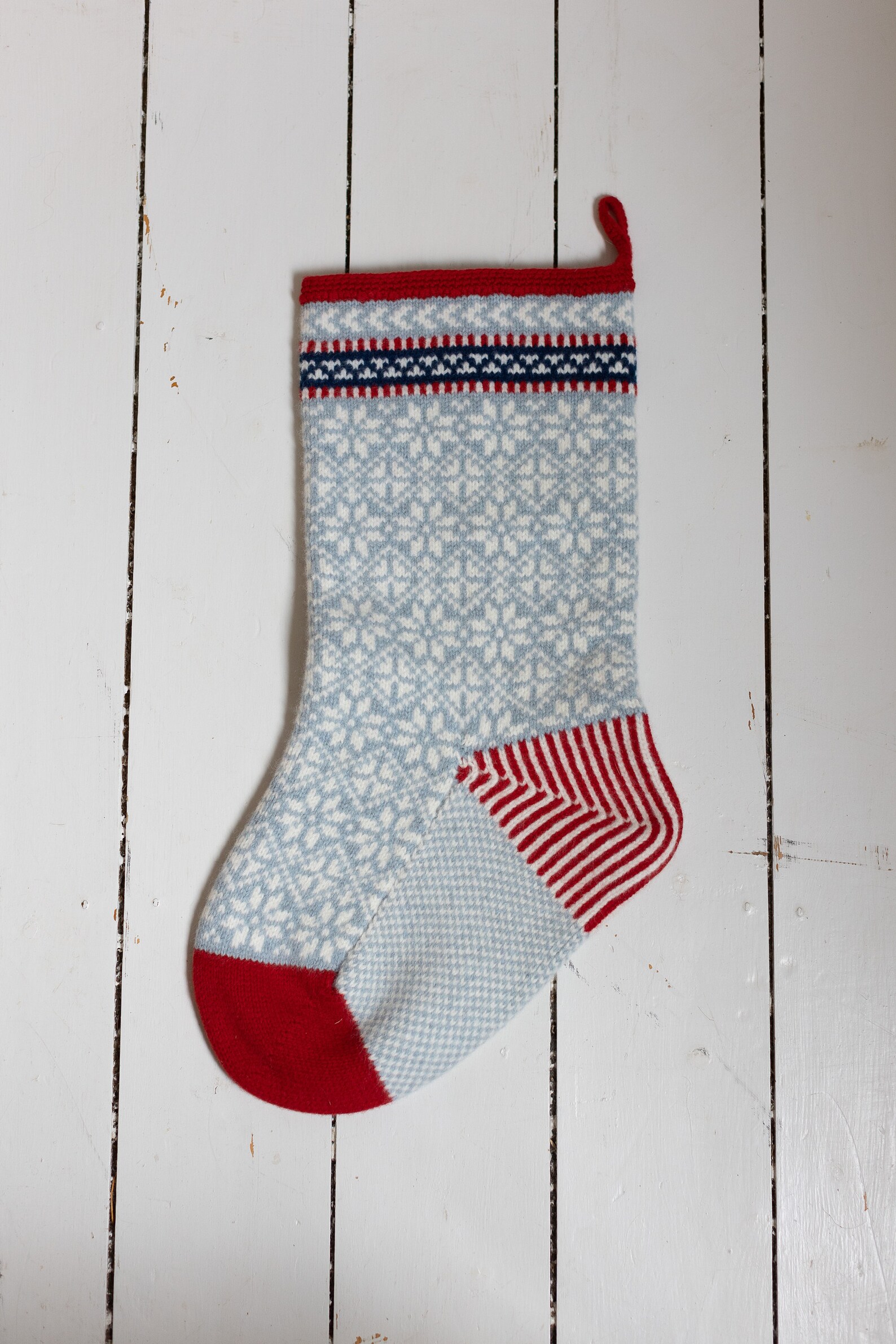 Snowflakes Christmas Stocking - Etsy