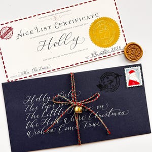 Certificado personalizado de lista de buenos amigos de Papá Noel