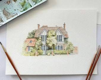 Watercolor Wedding Venue Painting – Bespoke Anniversary Gift