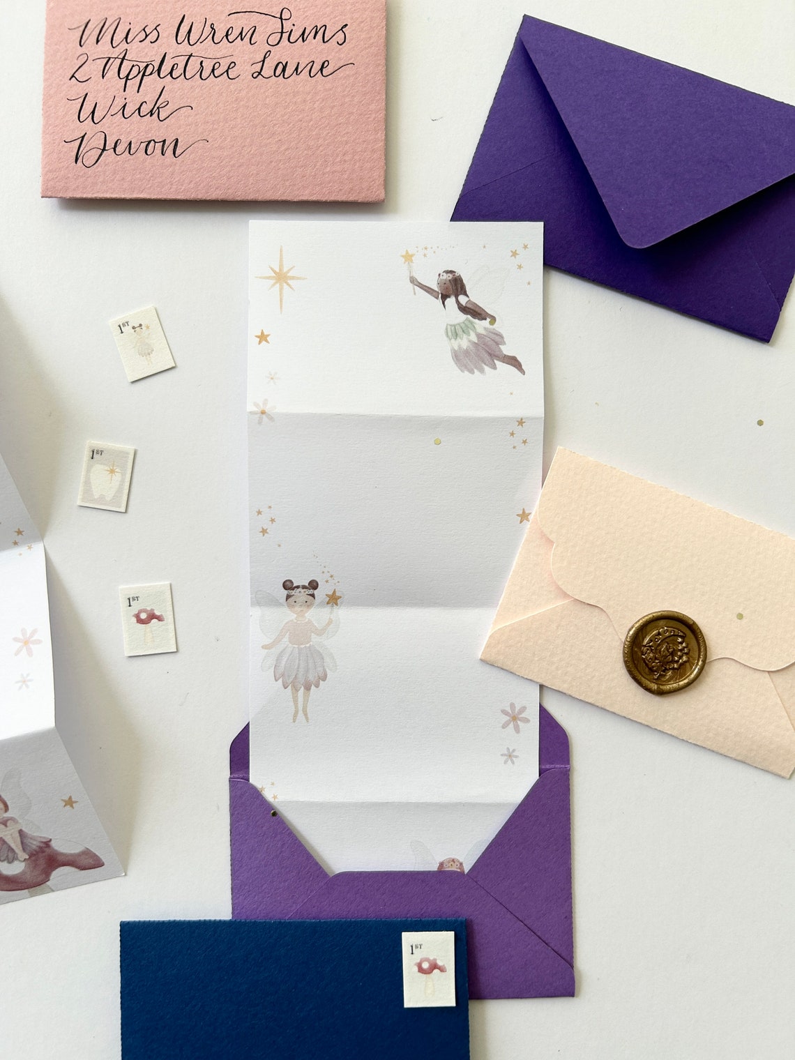Mini Fairy Letter Writing Kit - Tooth Fairy Gift Set With Fairy Dust - Etsy