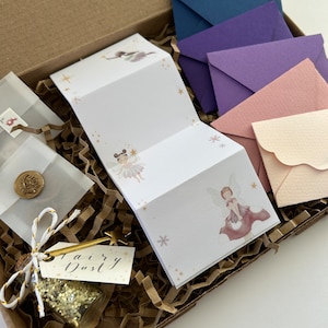 Mini Fairy Letter Writing Kit - Tooth Fairy Gift Set with Fairy Dust