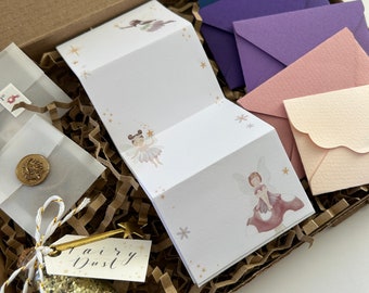 Mini Fairy Letter Writing Kit - Tooth Fairy Gift Set with Fairy Dust