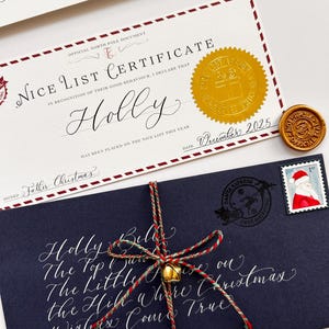 Certificado personalizado da lista de bons amigos do Papai Noel / Papai Noel imagem 11